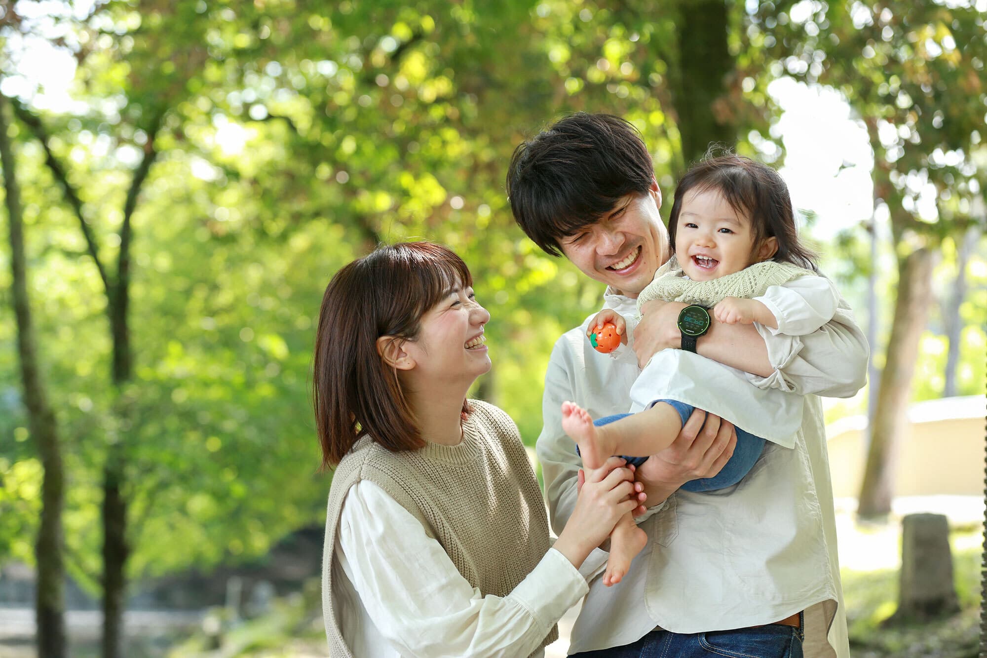 奈良で家族写真のロケーション撮影