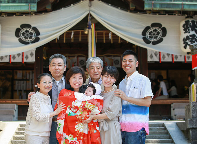 茨木神社のお宮参りの出張撮影