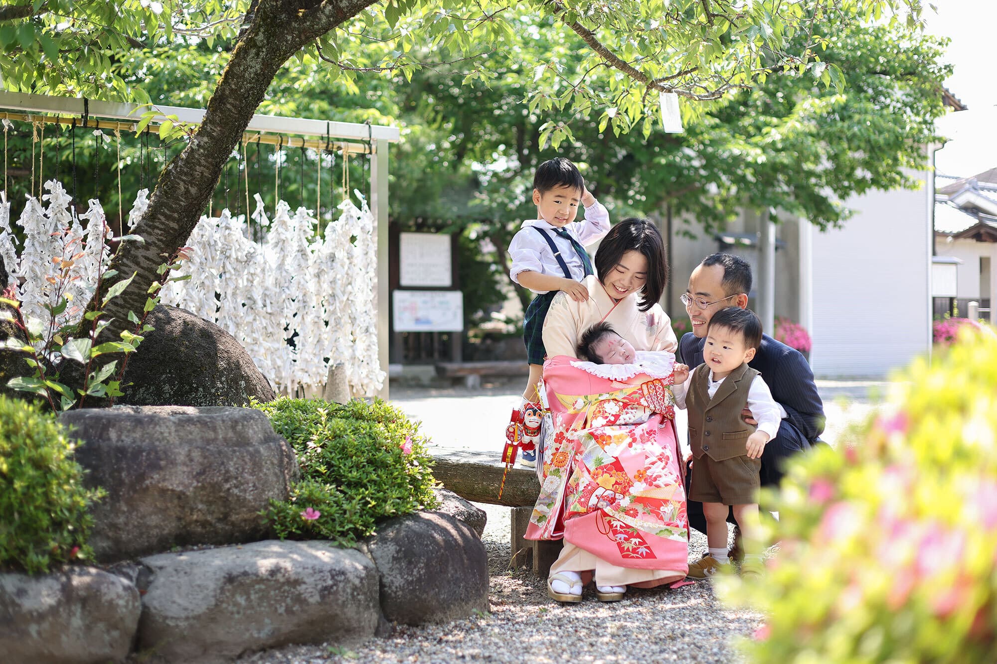百済王神社お宮参り出張撮影
