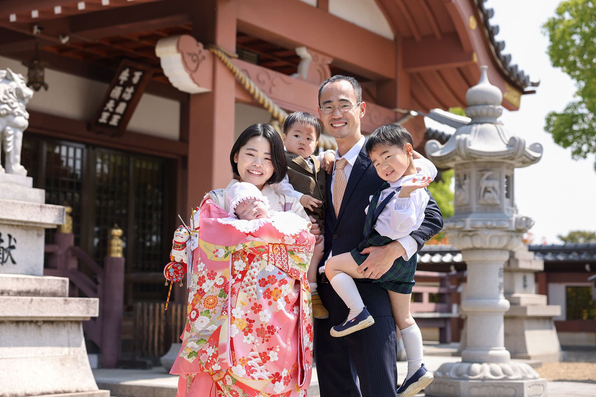 百済王神社お宮参り出張撮影